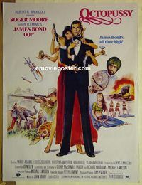 v934 OCTOPUSSY Pakistani movie poster '83 Roger Moore as James Bond!
