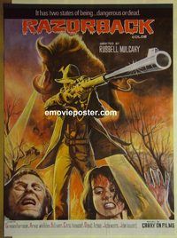 v947 RAZORBACK Pakistani movie poster '84 Gregory Harrison, Australian