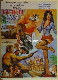 v955 ROSEBUD BEACH HOTEL Pakistani movie poster '84 Camp, Chris Lee