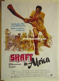 v967 SHAFT IN AFRICA Pakistani movie poster '73 Richard Roundtree