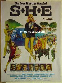v969 SHE Pakistani movie poster '80 sexy Cornelia Sharpe, spy!