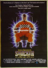 v970 SHOCKER Pakistani movie poster '89 Wes Craven, Michael Murphy
