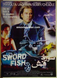 v981 SWORDFISH Pakistani movie poster '01 Travolta, Jackman