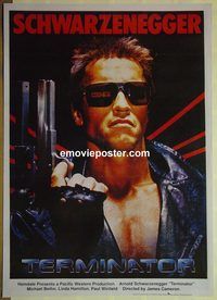 v984 TERMINATOR Pakistani movie poster '84 Arnold Schwarzenegger