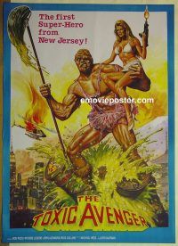 v992 TOXIC AVENGER Pakistani movie poster '85 Troma horror!
