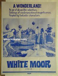 w001 WHITE MOOR Pakistani movie poster '65 Romanian fantasy!
