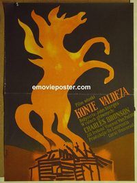 v305 CHINO Polish movie poster '73 Bronson, cool Flisak artwork!