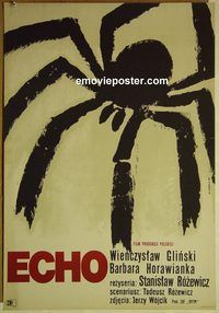 v329 ECHO Polish movie poster '64 Rozewicz, W. Gorka spider art!