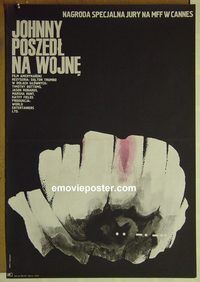 v354 JOHNNY GOT HIS GUN Polish movie poster '71 Onegin Dabrowski art!