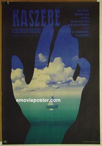 v357 KASZEBE Polish movie poster '71 cool Swierzy artwork!