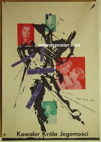 v359 KING ON HORSEBACK Polish movie poster '58 Jean Marais