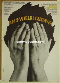 v370 LITTLE BIG MAN Polish movie poster '71 Hoffman, Truniniski art!