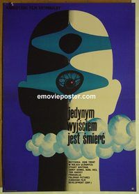 v376 MAN WHO WANTED TO LIVE FOREVER Polish movie poster '70 Dabrowski
