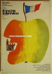 v379 MATTER OF RESISTANCE Polish movie poster '66 Eryk Lipinski art!