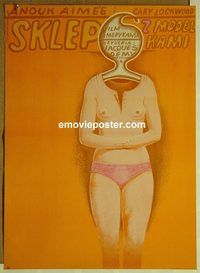 v385 MODEL SHOP Polish movie poster '69 great F. Starowieski artwork!