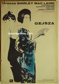 v389 MY GEISHA Polish movie poster '62 Neligebauer artwork!