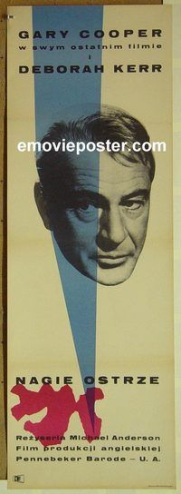v265 NAKED EDGE Polish 11x33 movie poster '61 Gary Cooper, Kerr