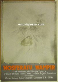 v392 NOSFERATU THE VAMPYRE Polish movie poster '79 Zaradkiewicz art!