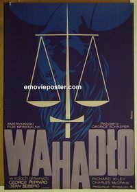 v399 PENDULUM Polish movie poster '69 George Peppard, Bobrowski art!