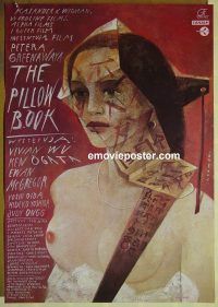 v403 PILLOW BOOK Polish movie poster '96 Ewan McGregor, Sadowski art!