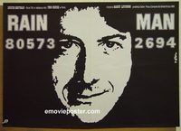 v412 RAIN MAN Polish movie poster '90 Dustin Hoffman, cool Erol art!