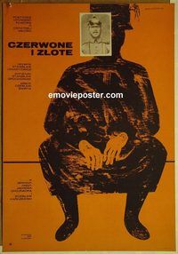 v414 RED & THE GOLD Polish movie poster '69 Lipinski artwork!