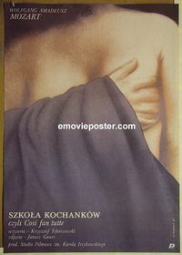 v423 SCHOOL OF LOVERS Polish movie poster '87 W. Rosocha artwork!