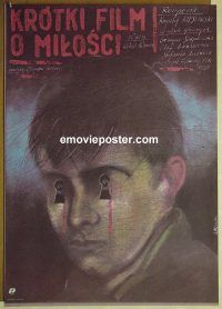 v428 SHORT FILM ABOUT LOVE Polish movie poster '88 A. Facuwski art!