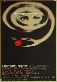 v445 TERM OF TRIAL Polish movie poster '62 Olivier, W. Gorka art!
