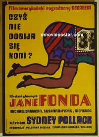 v448 THEY SHOOT HORSES DON'T THEY Polish movie poster '70 Mlodozeniec
