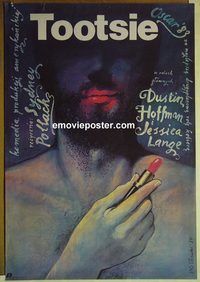 v454 TOOTSIE Polish movie poster '82 Dustin Hoffman, Walkuski art!