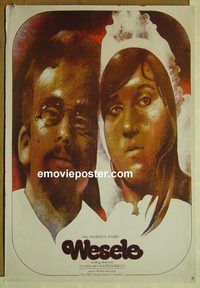 v462 WEDDING Polish movie poster '73 Andrzej Wajda