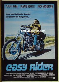 v483 EASY RIDER Swedish movie poster R93 Peter Fonda, Dennis Hopper
