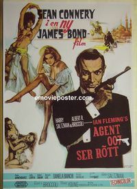 v487 FROM RUSSIA WITH LOVE Swedish movie poster R60s Connery as Bond
