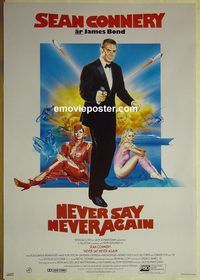 v508 NEVER SAY NEVER AGAIN Swedish movie poster '83 Connery as Bond