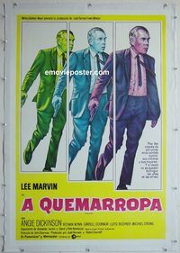 y214 POINT BLANK linen Argentinean movie poster '67 Marvin, Dickinson