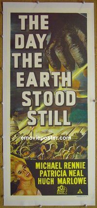 y071 DAY THE EARTH STOOD STILL linen Australian daybill movie poster R70s