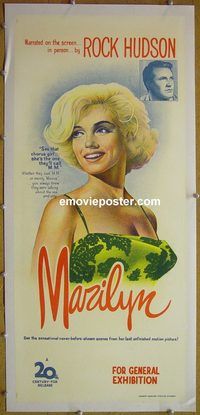 y087 MARILYN linen Australian daybill movie poster '63 Monroe biography