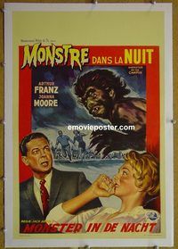 y139 MONSTER ON THE CAMPUS linen Belgian movie poster '58 Jack Arnold