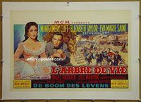 y141 RAINTREE COUNTY linen Belgian movie poster '57 Clift, Liz Taylor