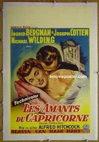 y142 UNDER CAPRICORN linen Belgian movie poster '49 Ingrid Bergman