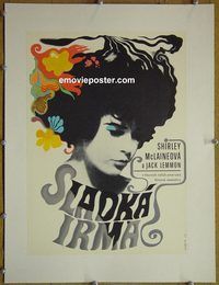 y118 IRMA LA DOUCE linen Czech movie poster '63 Wilder, Galova art!