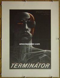 y124 TERMINATOR linen Czech movie poster '90 Arnold Schwarzenegger