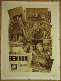 y147 BEN HUR linen French movie poster '25 Ramon Novarro