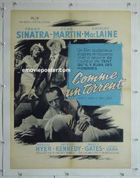 y152 SOME CAME RUNNING linen French movie poster '59 Sinatra, Martin