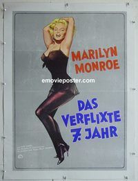 y167 SEVEN YEAR ITCH linen German movie poster R70s Marilyn Monroe