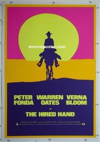 y367 HIRED HAND linen one-sheet movie poster '71 Peter Fonda, Warren Oates