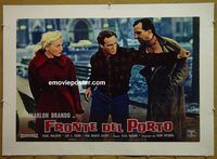 y285 ON THE WATERFRONT linen Italian photobusta movie poster R60 Brando