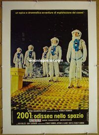 y269 2001 A SPACE ODYSSEY linen Italian photobusta movie poster '68