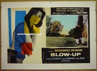 y273 BLOWUP linen Italian photobusta movie poster '66 Antonioni